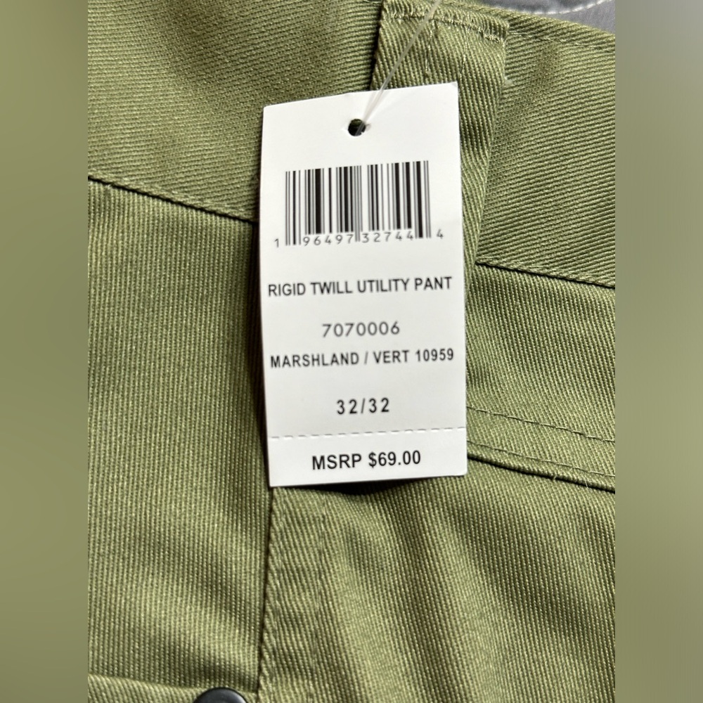 Caterpillar Men’s Green Twill Utility Pants NWT Size 32/32 - Picture 12 of 12